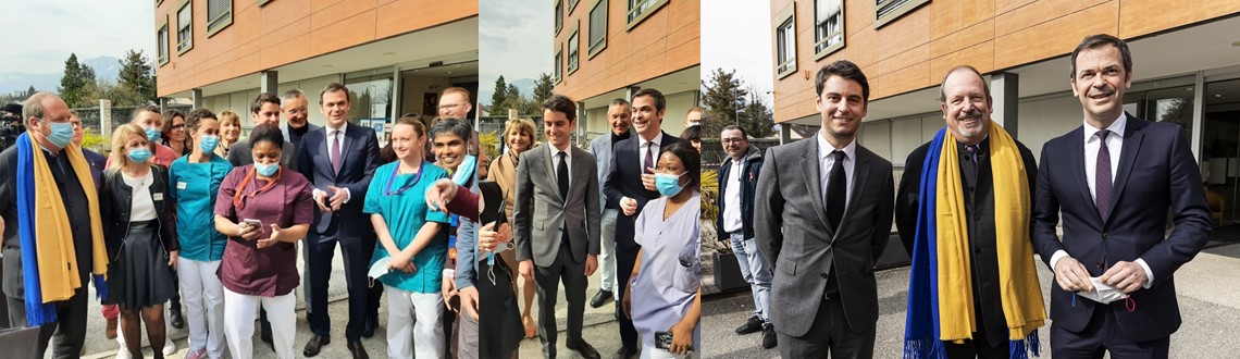 Partage et Vie accueille Olivier Véran et Gabriel Attal à Meylan (Isère)