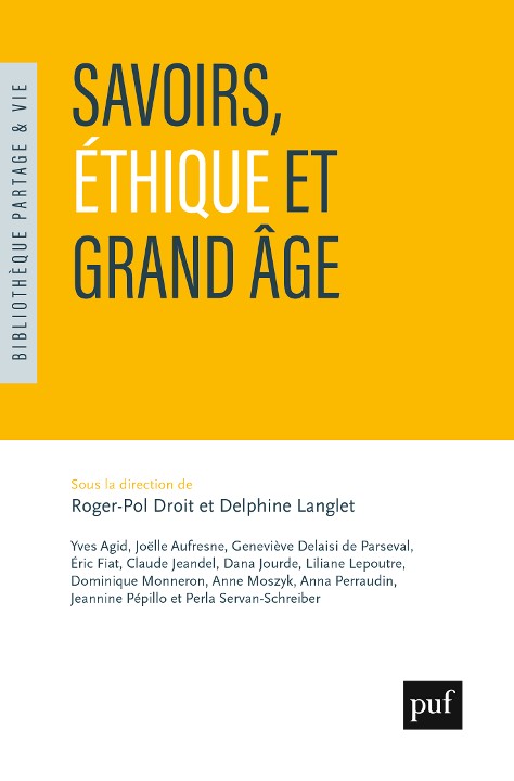 Savoirs, éthique et grand âge Couv