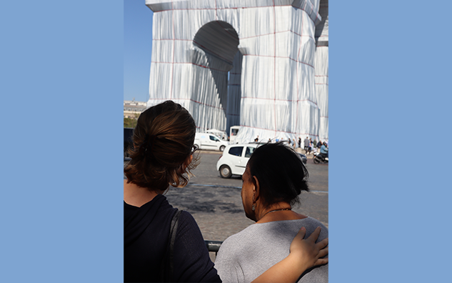 Les accueillis des Francs Bourgeois, emballés par l'oeuvre de Christo